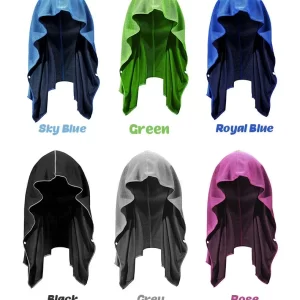 Cooling Hoodie Towel- Hood Towel, Evaporative Cool Technology, Cools Instantly When Wet, , Great for Sports, Fitness, Gym