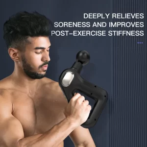 Kh750 Portable Fitness Massager Electric Fascia Gun Triangular Muscle Relaxation Exercise Massager (Including 12 Gears and 8 Massage Heads)