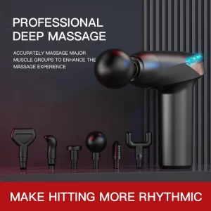 Kh866 2025 New Model Fascia Gun Muscle Relaxation Electric Vibration Massage Gun Mini 6-Speed Massage Fascia Gun with 6 Massage Heads